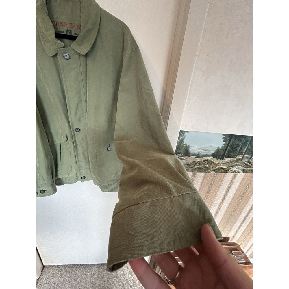 Vintage John Steven's Men's Quality Outwear Bomber Jacket Green SZ 58 L Gorpcore - Picture 5 of 16